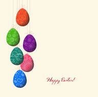 Doodle decorative colorful eggs line for Easter