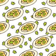 Doodle Style Seamless Pattern for Saint Patrick&#039;s Day N4