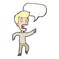 cartoon terrified man with speech bubble N269