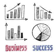 Hand drawn business doodles N2