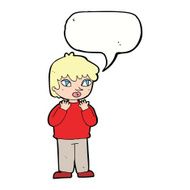 cartoon worried person with speech bubble N11