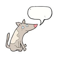 cartoon dog with speech bubble N70