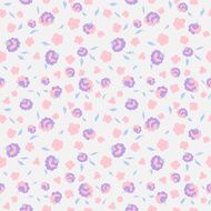 little flowers petals and leaves seamless pattern N2