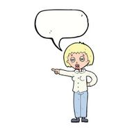cartoon woman telling off with speech bubble N11