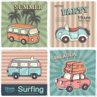 Vintage summer and travel banners