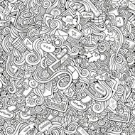 Cartoon vector social media seamless pattern N5