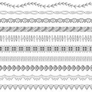 Seamless Doodle Border and Frame Elements two