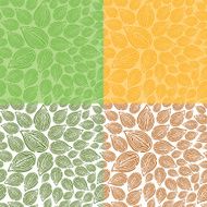 Seamless Doodle Leaf Pattern