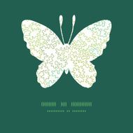 Vector curly doodle shapes butterfly silhouette pattern frame