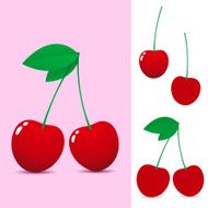Red cherry - vector