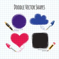 Vector Doodle Shapes Set