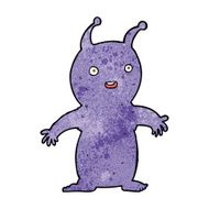 cartoon happy little alien N13