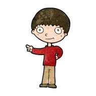 cartoon happy boy pointing N31