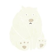 cartoon unhappy polar bear N8