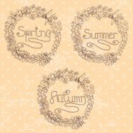Stylish Vintage floral cards invitations with butterflies Sprin