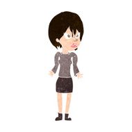cartoon annoyed woman N287