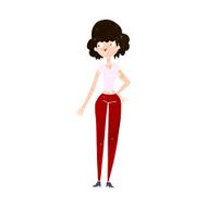cartoon pretty woman N426