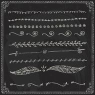 Hand-drawn line border set N27