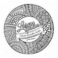 Decorative hand drawn circle