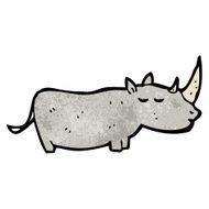 cartoon rhinoceros N7