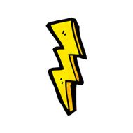Cartoon Lightning Bolt N37