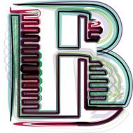 font Illustration Letter b N4