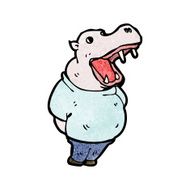 Cartoon Hippo N28