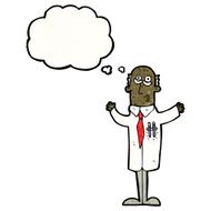 cartoon doctor with thought bubble N2