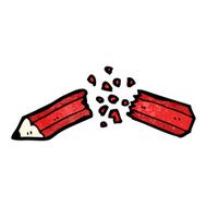 snapped pencil cartoon N10