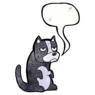 grumpy cartoon dog N2