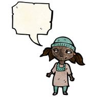 cartoon poor girl N2