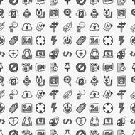 seamless doodle web pattern N4