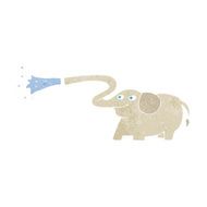 cartoon elephant squirting water N29