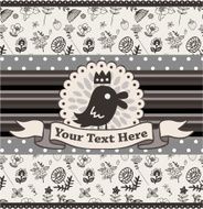 bird and flower card N2