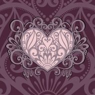 Vintage Card with Heart