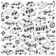 Cars doodles set N2