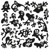 microbes monsters - doodles set N2