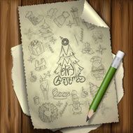 Hand Drawn Christmas Set N11