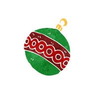 retro cartoon christmas bauble N4
