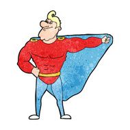 Funny Cartoon Superhero N14