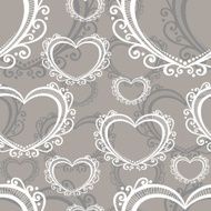 Vector Seamless Pattern with Hearts