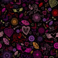 Happy Valentines signs on the black background N6