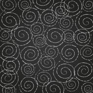 white curls on a black background