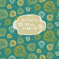 Seamless shell vector pattern