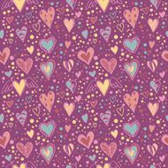 Cute doodle hearts seamless wallpaper N2