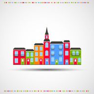 Color city background Vector N2