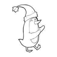 Cartoon Christmas Penguin N43