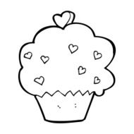 cartoon cupcake N236