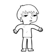 cartoon annoyed boy N57