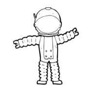 Cartoon Astronaut N196